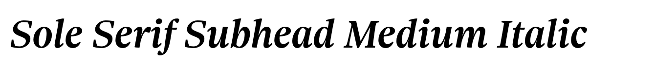 Sole Serif Subhead Medium Italic image